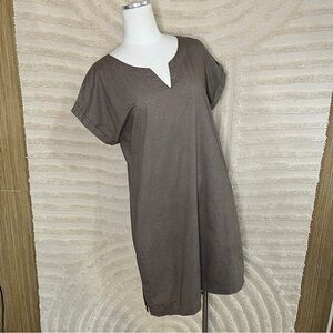 Nau Taupe Polka Dot Shift Dress